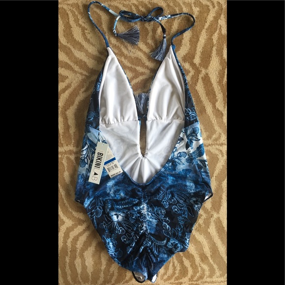 The Bikini Lab Blue Floral One Piece Swimsuit - Picture 7 of 9